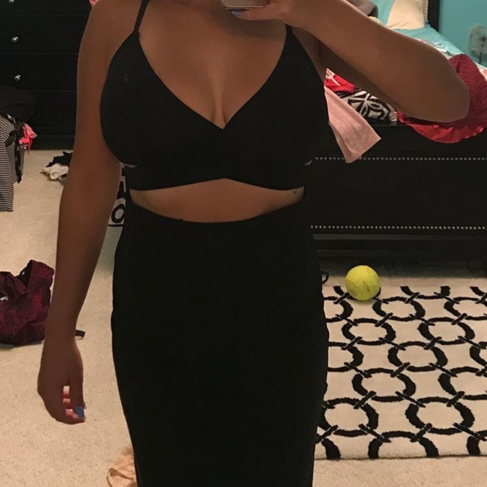 Black cutout dress